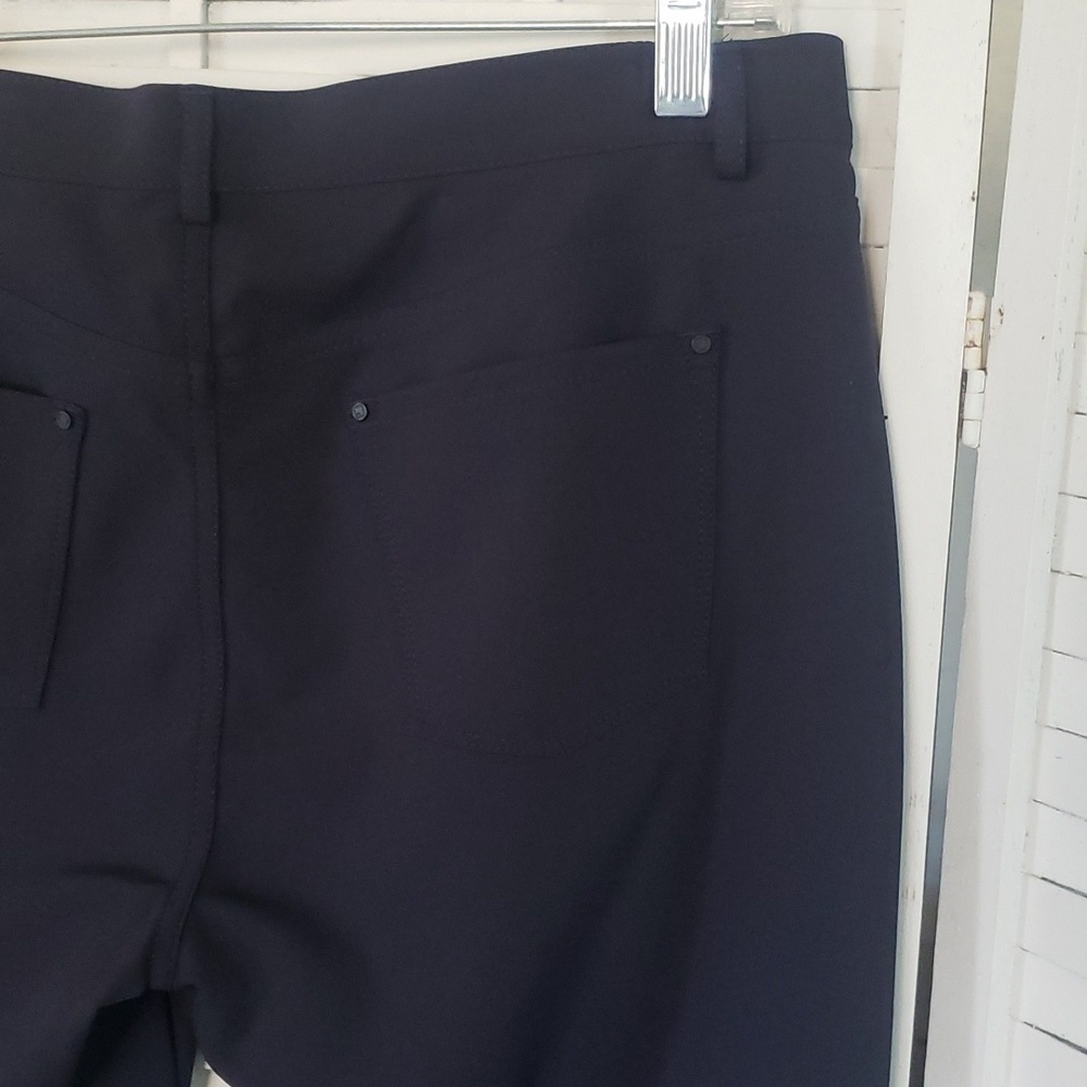 Lafayette 148 Mercer new fitted slim leg stretch  Ink color woman pants size 10 - Picture 4 of 6